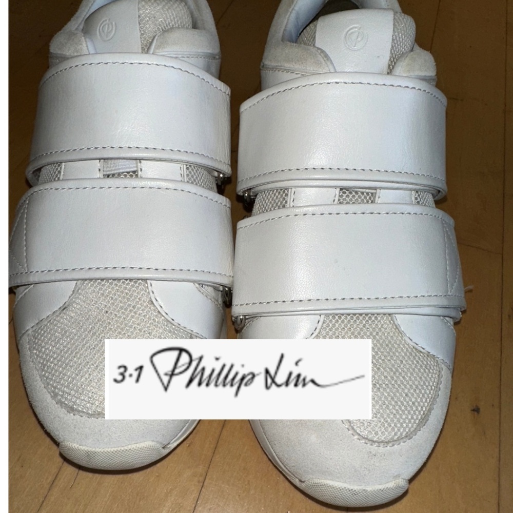 3.1 Phillip Lim White Trans Velcro sneaker, 37/ 6.5-7